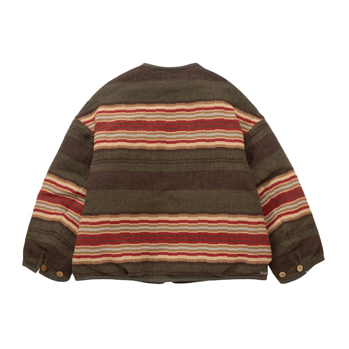 WMV / LINER JKT JACQUARD BLANKET W (Brown)背面